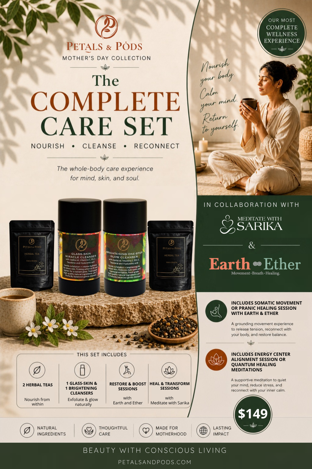 Mother's Day Wellness Gift Bundle — Petals & Pods