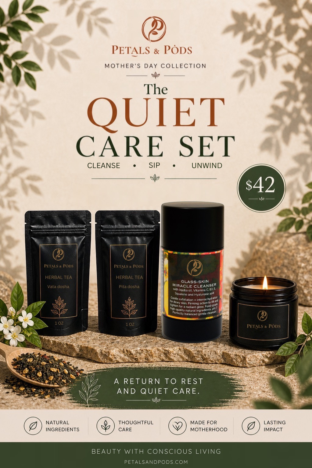 Mother's Day Wellness Gift Bundle — Petals & Pods
